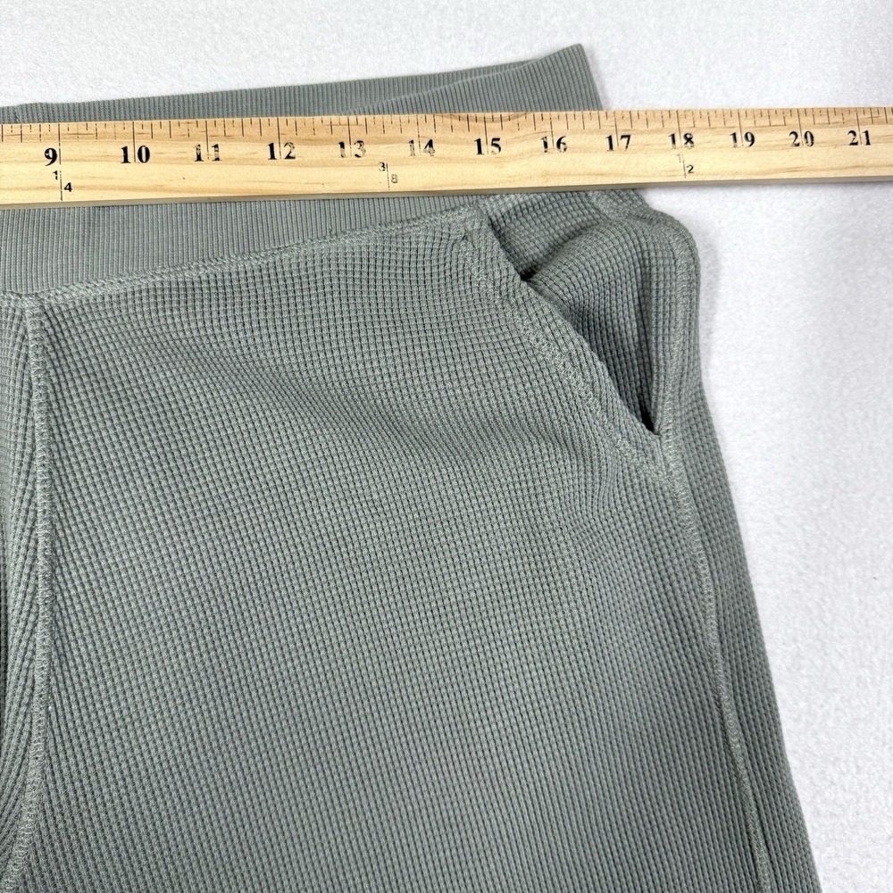 Pact Pants Womens XL Thermal Waffle Wide Leg Pant Organic Lounge Pull On Green - Picture 10 of 13